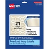 image:imageAvery Pearlized Ivory Oval Scalloped Labels Sure Feed Technology PrinttoTheEdge 118 x 214 210 Pearlized Ivory Labels LaserInkjet Printable2 100 labels