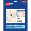 image:imageAvery Pearlized Ivory Oval Scalloped Labels Sure Feed Technology PrinttoTheEdge 2 x 3 80 Pearlized Ivory Labels LaserInkjet Printable80 labels