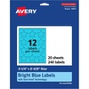 image:imageAvery Printable Star Labels Sure Feed Technology 214 x 238 Bright Blue Labels PrinttoTheEdge LaserInkjet 120 Total Great for Reward Stickers and Mailing Seals240 labels