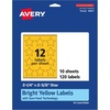 image:imageAvery Printable Star Labels Sure Feed Technology 214 x 238 Bright Yellow Labels PrinttoTheEdge LaserInkjet 120 Total Great for Reward Stickers and Mailing Seals120 labels