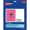 image:imageAvery Printable Starburst Labels Sure Feed Technology 1 Bright Pink Labels PrinttoTheEdge LaserInkjet 480 Total Great for Mailing Seals and Planner Stickers480 labels