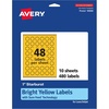 image:imageAvery Printable Starburst Labels Sure Feed Technology 1 Bright Yellow Labels PrinttotheEdge LaserInkjet 480 Total Great for Mailing Seals and Planner Stickers480 labels
