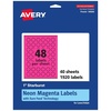 image:imageAvery Printable Starburst Labels Sure Feed Technology 1 Neon Magenta Labels PrinttoTheEdge LaserInkjet 480 Total Great for Mailing Seals and Planner Stickers1 920 labels