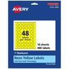image:imageAvery Printable Starburst Labels Sure Feed Technology 1 Neon Yellow Labels PrinttotheEdge LaserInkjet 960 Total Great for Mailing Seals and Planner Stickers480 labels