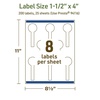 image:imageAvery Dissolvable Lollipop Labels Sure Feed Technology 15 x 4 Matte White PrinttoTheEdge LaserInkjet Printable 40 Labels Total200 labels