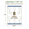 image:imageAvery Dissolvable Lollipop Labels Sure Feed Technology 15 x 4 Matte White PrinttoTheEdge LaserInkjet Printable 40 Labels Total80 labels
