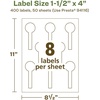 image:imageAvery EcoFriendly Matte White Recycled Lollipop Labels 15 x 4 PrinttoTheEdge Matte White Labels Permanent Adhesive LaserInkjet Printable 80 Total400 labels