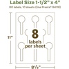 image:imageAvery EcoFriendly Matte White Recycled Lollipop Labels 15 x 4 PrinttoTheEdge Matte White Labels Permanent Adhesive LaserInkjet Printable 80 Total80 labels