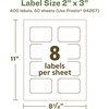 image:imageAvery EcoFriendly Matte White Recycled Rectangle Scalloped Labels 2 x 3 PrinttoTheEdge Matte White Labels Permanent Adhesive LaserInkjet Printable 400 Total400 labels