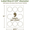 image:imageAvery EcoFriendly Matte White Recycled Round Scalloped Labels 25 Diameter PrinttoTheEdge Matte White Labels Permanent Adhesive LaserInkjet Printable 90 Total225 labels