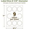 image:imageAvery EcoFriendly Matte White Recycled Round Scalloped Labels 25 Diameter PrinttoTheEdge Matte White Labels Permanent Adhesive LaserInkjet Printable 90 Total90 labels