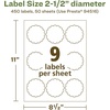 image:imageAvery EcoFriendly Matte White Recycled Round Scalloped Labels 25 Diameter PrinttoTheEdge Matte White Labels Permanent Adhesive LaserInkjet Printable 90 Total450 labels