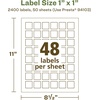 image:imageAvery EcoFriendly Matte White Recycled Square Labels 1 x 1 PrinttoTheEdge Matte White Labels Permanent Adhesive LaserInkjet Printable 1200 Total2 400 labels