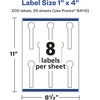 image:imageAvery Glossy Clear Lollipop Labels Sure Feed Technology 1 x 4 80 Glossy Clear Labels PrinttoTheEdge LaserInkjet Printable200 labels