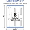 image:imageAvery Glossy Clear Lollipop Labels Sure Feed Technology 1 x 4 80 Glossy Clear Labels PrinttoTheEdge LaserInkjet Printable400 labels