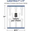 image:imageAvery Glossy Clear Lollipop Labels Sure Feed Technology 1 x 4 80 Glossy Clear Labels PrinttoTheEdge LaserInkjet Printable80 labels
