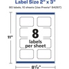 image:imageAvery Glossy Clear Rectangle Scalloped Labels Sure Feed Technology 2 x 3 80 Glossy Clear Labels PrinttoTheEdge LaserInkjet Printable80 labels