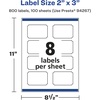 image:imageAvery Glossy Clear Rectangle Scalloped Labels Sure Feed Technology 2 x 3 80 Glossy Clear Labels PrinttoTheEdge LaserInkjet Printable800 labels