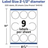 image:imageAvery Glossy Clear Round Scalloped Labels Sure Feed Technology 25 Diameter 225 Glossy Clear Labels PrinttoTheEdge LaserInkjet Printable225 labels