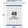 image:imageAvery Glossy Clear Square Labels Sure Feed Technology 1 x 1 480 Glossy Clear Labels PrinttoTheEdge LaserInkjet Printable1 200 labels
