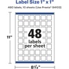 image:imageAvery Glossy Clear Square Labels Sure Feed Technology 1 x 1 480 Glossy Clear Labels PrinttoTheEdge LaserInkjet Printable480 labels