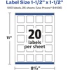 image:imageAvery Glossy Clear Square Labels Sure Feed Technology 15 x 15 200 Glossy Clear Labels PrinttoTheEdge LaserInkjet Printable500 labels