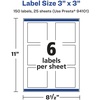 image:imageAvery Glossy Clear Square Labels Sure Feed Technology 3 x 3 30 Glossy Clear Labels PrintToTheEdge LaserInkjet Printable150 labels