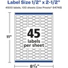 image:imageAvery Glossy White Barbell Labels Sure Feed Technology 05 x 25 450 Glossy White Labels Permanent Adhesive LaserInkjet Printable4 500 labels