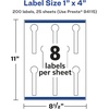 image:imageAvery Glossy White Lollipop Labels Sure Feed Technology 1 x 4 80 Glossy White Labels PrinttoTheEdge Permanent Adhesive LaserInkjet Printable200 labels