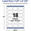 image:imageAvery Glossy White Oval Labels Sure Feed Technology 15 x 25 180 Glossy White Labels Permanent Adhesive LaserInkjet Printable450 labels