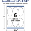 image:imageAvery Glossy White Oval Labels Sure Feed Technology 425 x 25 60 Glossy White Labels Permanent Adhesive LaserInkjet Printable150 labels