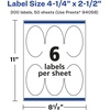 image:imageAvery Glossy White Oval Labels Sure Feed Technology 425 x 25 60 Glossy White Labels Permanent Adhesive LaserInkjet Printable300 labels