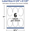 image:imageAvery Glossy White Oval Labels Sure Feed Technology 425 x 25 60 Glossy White Labels Permanent Adhesive LaserInkjet Printable600 labels