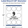 image:imageAvery Glossy White Round Scalloped Labels Sure Feed Technology 25 Diameter 90 Glossy White Labels PrinttoTheEdge Permanent Adhesive LaserInkjet Printable450 labels