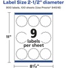 image:imageAvery Glossy White Round Scalloped Labels Sure Feed Technology 25 Diameter 90 Glossy White Labels PrinttoTheEdge Permanent Adhesive LaserInkjet Printable900 labels