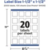 image:imageAvery Glossy White Square Labels Sure Feed Technology 15 x 15 200 Glossy White Labels PrinttoTheEdge Permanent Adhesive LaserInkjet Printable2 000 labels