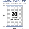 image:imageAvery Glossy White Square Labels Sure Feed Technology 15 x 15 200 Glossy White Labels PrinttoTheEdge Permanent Adhesive LaserInkjet Printable200 labels