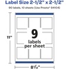 image:imageAvery Glossy White Square Labels Sure Feed Technology 25 x 25 90 Glossy White Labels Permanent Adhesive LaserInkjet Printable90 labels