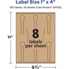 image:imageAvery Kraft Brown Lollipop Labels Sure Feed Technology 1 x 4 120 Kraft Brown Labels PrinttoTheEdge LaserInkjet Printable120 labels