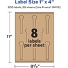 image:imageAvery Kraft Brown Lollipop Labels Sure Feed Technology 1 x 4 120 Kraft Brown Labels PrinttoTheEdge LaserInkjet Printable200 labels