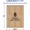 image:imageAvery Kraft Brown Lollipop Labels Sure Feed Technology 1 x 4 120 Kraft Brown Labels PrinttoTheEdge LaserInkjet Printable800 labels