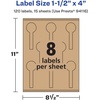 image:imageAvery Kraft Brown Lollipop Labels Sure Feed Technology 15 x 4 200 Kraft Brown Labels PrinttoTheEdge LaserInkjet Printable120 labels