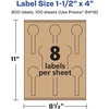 image:imageAvery Kraft Brown Lollipop Labels Sure Feed Technology 15 x 4 200 Kraft Brown Labels PrinttoTheEdge LaserInkjet Printable800 labels