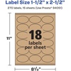 image:imageAvery Kraft Brown Oval Labels Sure Feed Technology 15 x 25 270 Kraft Brown Labels LaserInkjet Printable270 labels