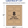 image:imageAvery Kraft Brown Rectangle Scalloped Labels Sure Feed Technology 2 x 3 120 Kraft Brown Labels PrinttoTheEdge LaserInkjet Printable200 labels