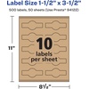 image:imageAvery Kraft Brown Wraparound Band Labels Sure Feed Technology 15 x 35 Cigar Band Labels 150 Total PrinttoTheEdge LaserInkjet Printable500 labels
