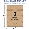 image:imageAvery Kraft Brown Wraparound Band Labels Sure Feed Technology 238 x 8 Cigar Band Labels 300 Total LaserInkjet Printable150 labels