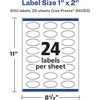 image:imageAvery Matte Clear Oval Labels Sure Feed Technology 1 x 2 240 Matte Clear Labels PrinttoTheEdge LaserInkjet Printable600 labels