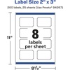 image:imageAvery Matte Clear Rectangle Scalloped Labels Sure Feed Technology 2 x 3 200 Matte Clear Labels PrinttoTheEdge LaserInkjet Printable200 labels