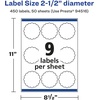 image:imageAvery Matte Clear Round Scalloped Labels Sure Feed Technology 25 Diameter 90 Matte Clear Labels PrinttoTheEdge LaserInkjet Printable450 labels